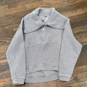 Sweaty Betty Textured Gray Zip-Up